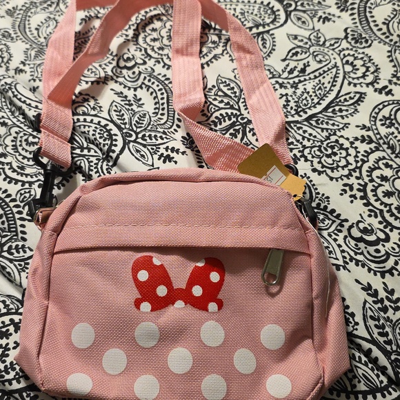 Disney Handbags - Womens Mickey Mouse Pink & Red Women's Shoulder Bag 6.5 X 5.5 X 1.5" Strap 18"